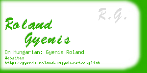 roland gyenis business card